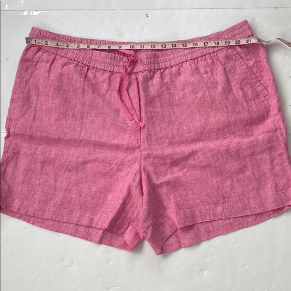 Talbots Pink and Beige/Tan Shorts Linen Relaxed Fit 3X Petite Set of 2 Bundle - Picture 6 of 15